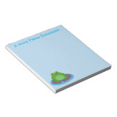 Bloc-note Caricature de grenouille verte mignonne (Incliné)