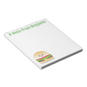 Bloc-note Caricature de hamburger kawaii joyeux (Incliné)