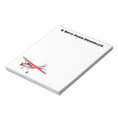 Bloc-note Caricature de l'avion à train de vélo  (Tourné)