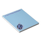 Bloc-note Caricature de nudibranche bleu mignon (Incliné)