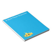 Bloc-note Caricature de poisson sous-marin jaune mignon (Incliné)