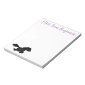 Bloc-note Caricature de poney noir mignon (Tourné)