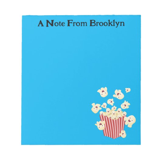 Bloc-note Caricature de pop-corn drôles (Devant)