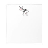 Bloc-note Caricature de vache noire et blanche. (Devant)