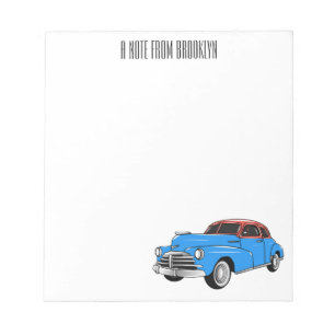 Bloc-note Caricature de voiture classique 1948