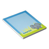 Bloc-note Caricature d'éléphant gris (Incliné)