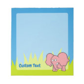 Bloc-note Caricature d'éléphant rose (Devant)