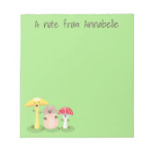 Bloc-note Caricature des champignons de champignons de cave  (Devant)