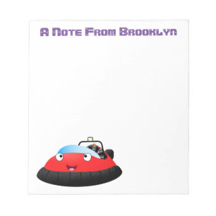Bloc-note Caricature d'hovercraft rouge joyeux