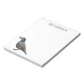 Bloc-note Caricature d'oiseau de caille de Californie (Tourné)