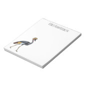 Bloc-note Caricature d'oiseau de grue couronné gris (Tourné)