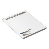 Bloc-note Caricature d'oiseau du désert drôlement amusante (Incliné)