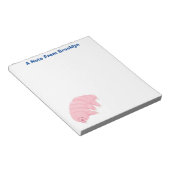 Bloc-note Caricature d'ours d'eau tardigrade rose mignon (Incliné)