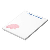 Bloc-note Caricature d'ours d'eau tardigrade rose mignon (Tourné)