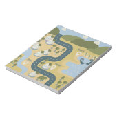 Bloc-note Caricature élégante paysage carte de voyage (Tourné)