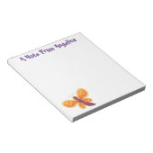 Bloc-note Caricature joli papillon orange (Incliné)