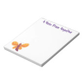 Bloc-note Caricature joli papillon orange (Tourné)