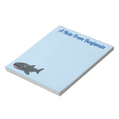 Bloc-note Caricature joli requin baleine joyeux (Tourné)