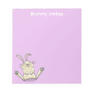 Bloc-note Caricature joli sourire lapin lapin bébé lapin lap
