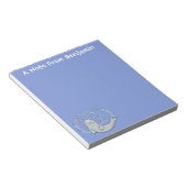 Bloc-note Caricature joyeux de phoque et de poisson bleu (Incliné)