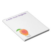 Bloc-note Caricature mignonne de mangue joyeuse (Incliné)