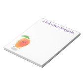 Bloc-note Caricature mignonne de mangue joyeuse (Tourné)