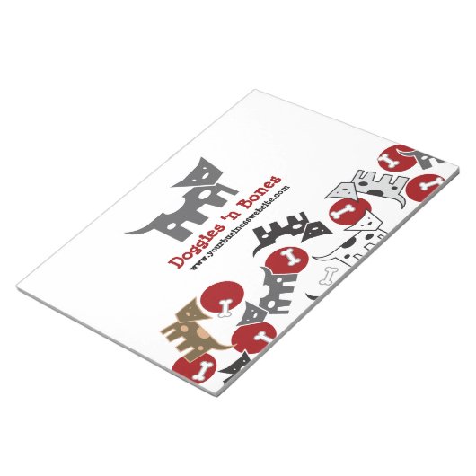 Bloc-note Caricature Poignée Doggies & Bones Carton Notepad (Incliné)