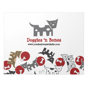 Bloc-note Caricature Poignée Doggies & Bones Carton Notepad