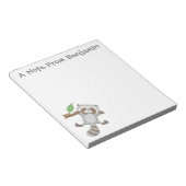 Bloc-note Caricature pour bébé au raton laveur joyeux (Incliné)