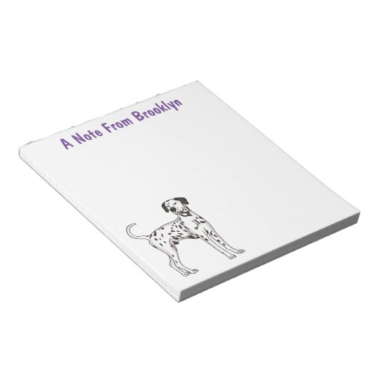 Bloc-note Caricature pour chien dalmate (Incliné)