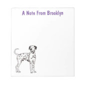 Bloc-note Caricature pour chien dalmate (Devant)