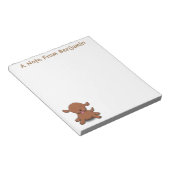 Bloc-note Caricature pour chien de chiot joyeux (Incliné)
