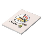 Bloc-note Caricature sushi art japonais mignon (Tourné)