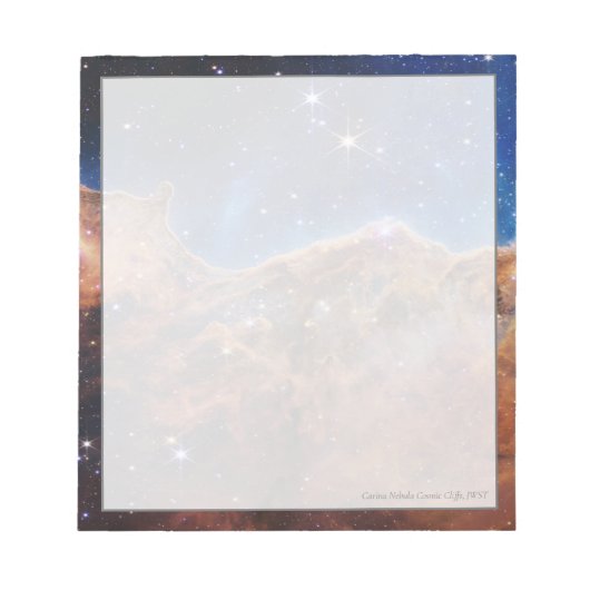 Bloc-note Carina Nebula Falaises cosmiques James Webb Hi-Res (Devant)