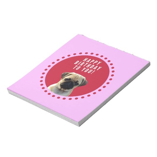 Bloc-note Carlin mignon Chien Chien Heureux Anniversaire Chi (Tourné)