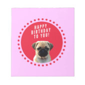 Bloc-note Carlin mignon Chien Chien Heureux Anniversaire Chi (Devant)