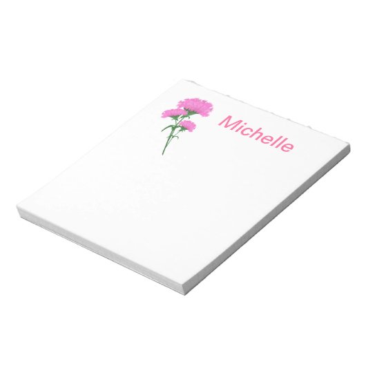 Bloc-note Carnations de Three Pink (Tourné)