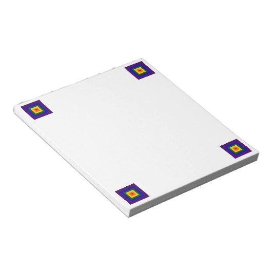 Bloc-note Carré arc-en-ciel (Incliné)