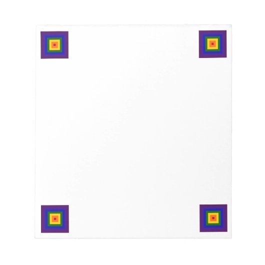 Bloc-note Carré arc-en-ciel (Devant)