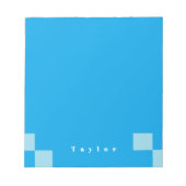 Bloc-note Carré bleu foncé et clair bloque motif (Devant)