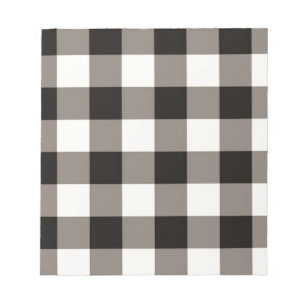 Bloc-note Carré Marron à Damier