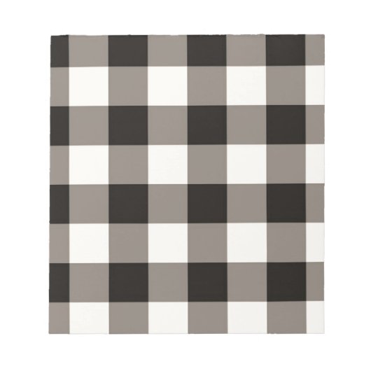 Bloc-note Carré Marron à Damier (Devant)