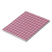 Bloc-note Carreaux Rouge Bourgogne et Blanc (Tourné)