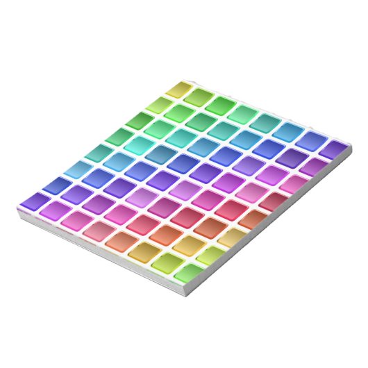 BLOC-NOTE CARRELAGE COLORÉ CARRÉS (Tourné)