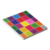 Bloc-note Carrés multicolores et rayures Girly (Incliné)