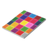 Bloc-note Carrés multicolores et rayures Girly (Tourné)