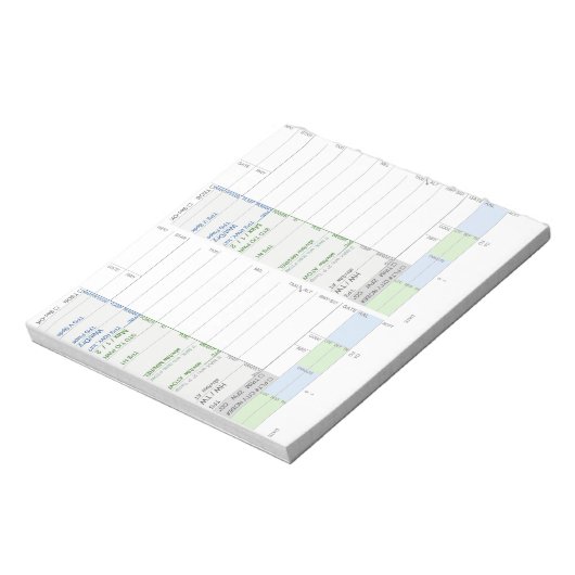 Bloc-note Carte à puce AA B787 Notes (Tourné)