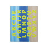 Bloc-note Carte Alphabet Jaune Plage de sable Ocean Sky Bloc (Tourné)