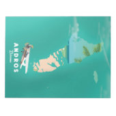 Bloc-note Carte Andros Bahamas Vacances. (Devant)