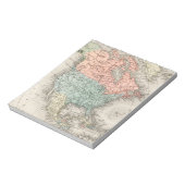 Bloc-note Carte Antique Amérique du Nord (Tourné)